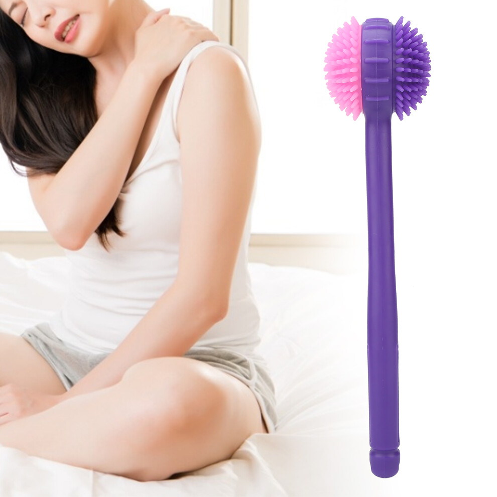 Purple Long Handheld Back Massager Hammer For Back Pain Relief Multi Functional