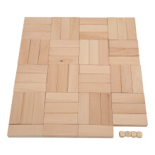 Wooden 51-Pcs Tumble Tower Blocks Game for Kids & Adults