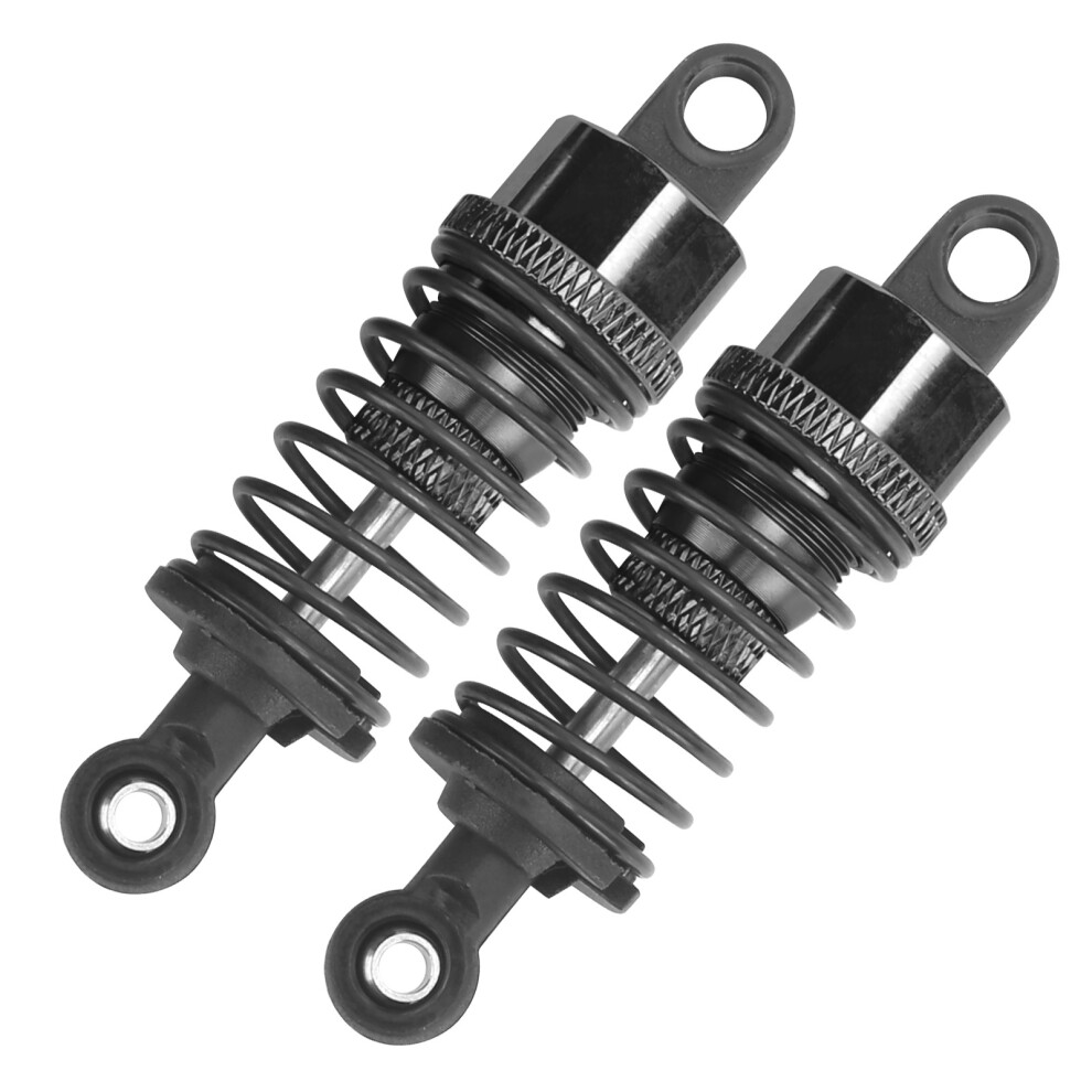 2Pcs Adjustable 65Mm Rc Metal Shock Absorbers Damper For 2Wd Cars - Black 7891359237444