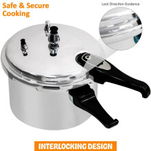 (Default) Crystals 3.5L Home Dual Handle Aluminum Pressure Cooker Kitchen Catering Cookware - Induction