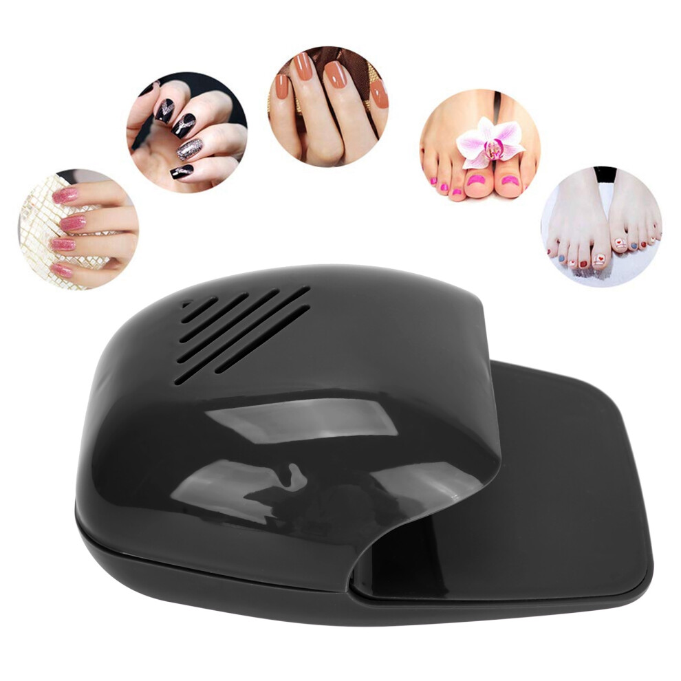 Black Nail Fan Dryer For Home Gel Polish Blower Portable Manicure Tool