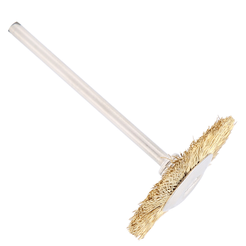 T Shaped Nail Drill Bit Cleaning Brush Brass Wire Grinding Head Manicure Tool
