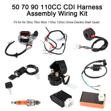 50cc-110cc ATV CDI Verkabelungssatz für elektrische Starter-Quads