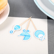 18 Stück Kinder Geburtstag Blaue Cupcake-Topper für Baby Shower Dekorationen