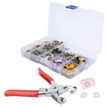 Snap Fasteners Kit with Brass Prong Buttons & Easy Installation Tools