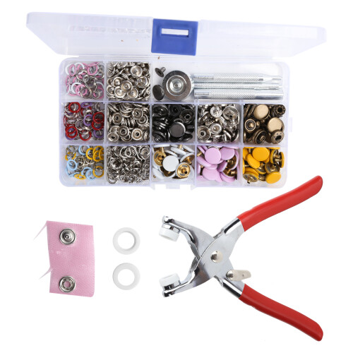 Snap Fasteners Kit with Brass Prong Buttons & Easy Installation Tools 1
