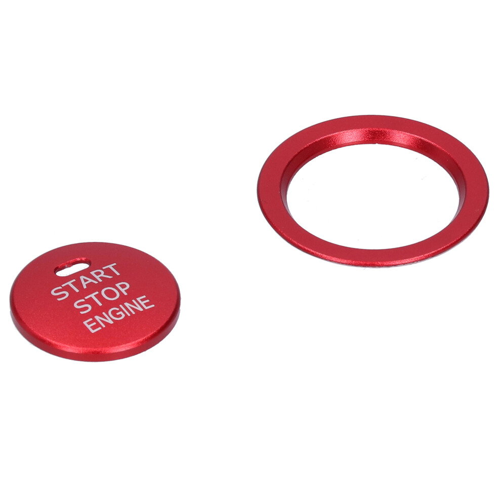 Aluminum Alloy Engine Start Stop Button Cover Interior Auto Decor 2Pcs Red 6911359248040