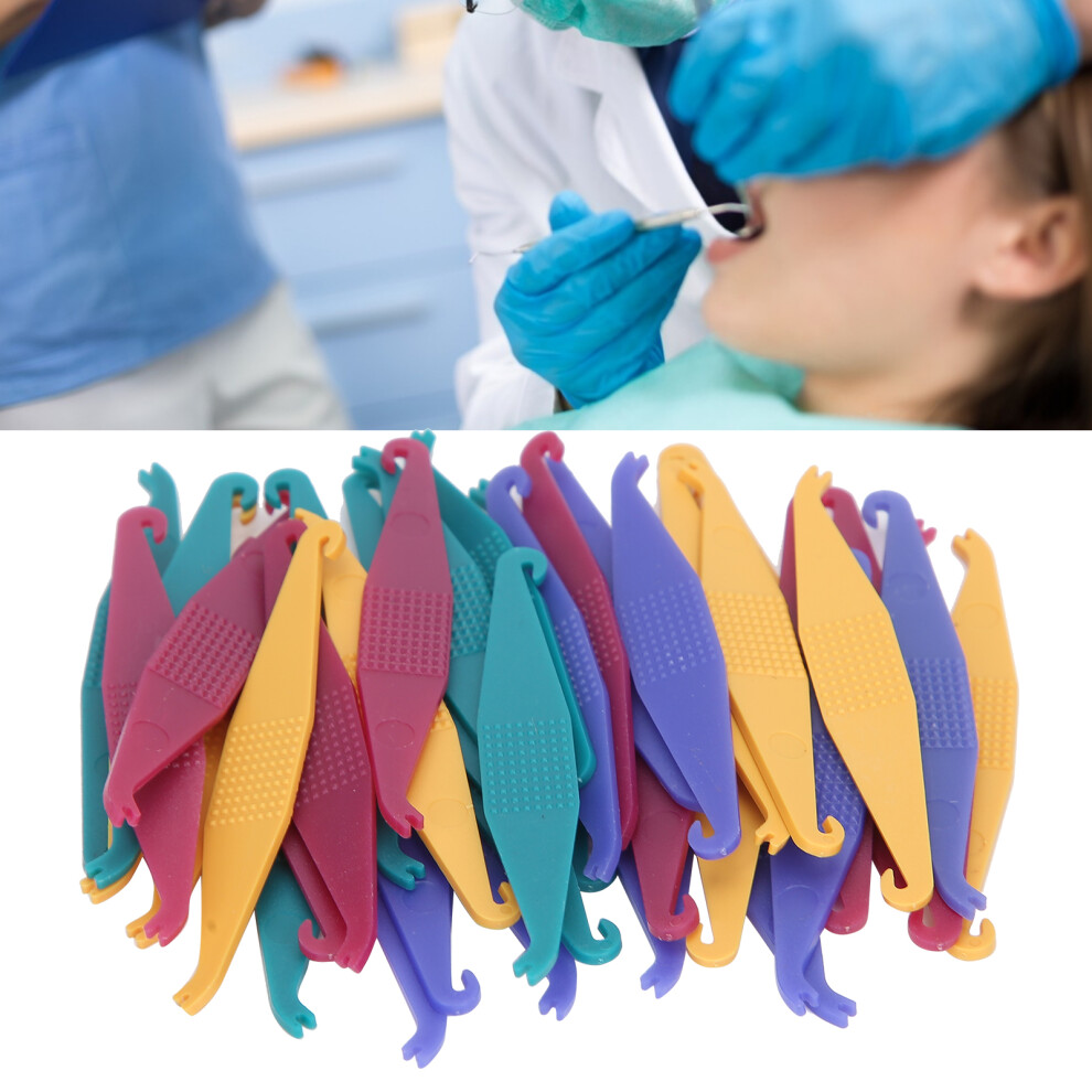 40pcs Dental Rubber Bands Placers Plastic Orthodontic Elastic 6x1cm