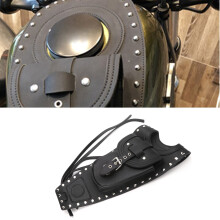 Tankrucksack-Abdeckung Schwarz Kunstleder für Motorrad XLX1000 XL1200X XLH883