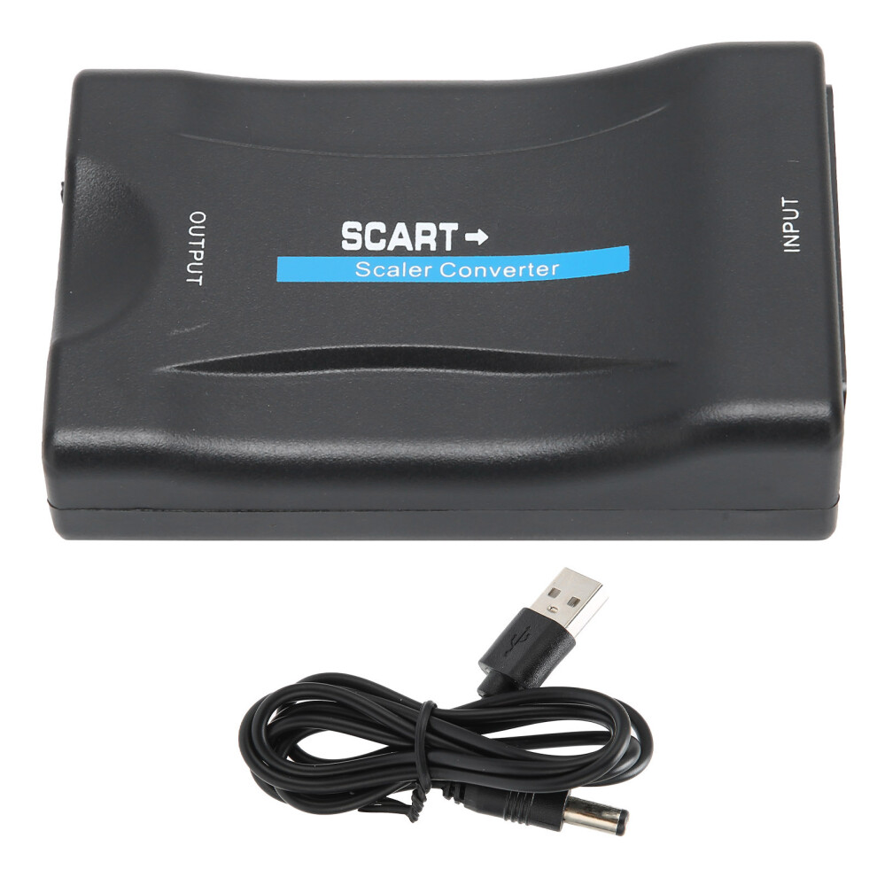 Scart To Hdmi Converter 1080P 720P Output For Av Video Black 8441359251613
