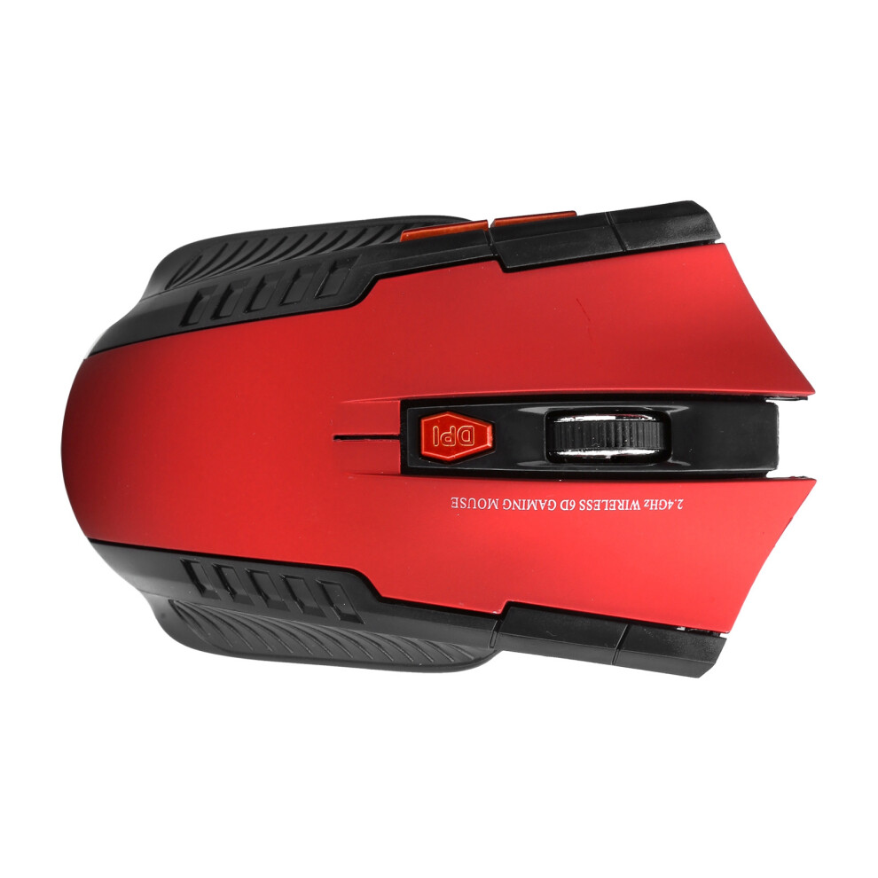 Energy-Saving 2.4G Wireless Mouse 1600Dpi Usb Receiver Red 8081359254193