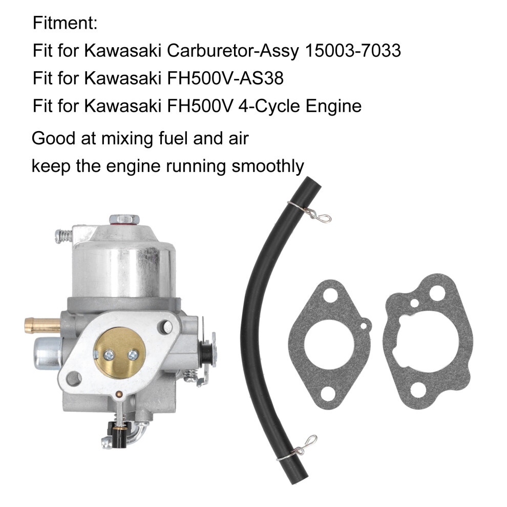 Aluminum Carburetor Assy 15003-7033 For Kawasaki Fh500v Lawn Mower 8491359257870