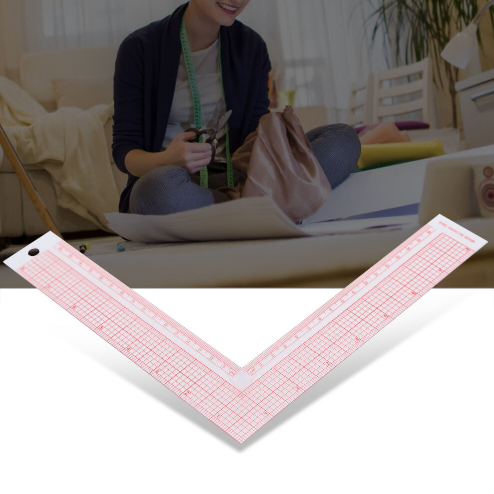 Durable L-Shaped Right Angle Ruler For Tailor Diy Crafts - Pmma & Pvc 4631359260317