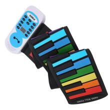 49-Key Roll Up Rainbow Silicone Soft Portable Keyboard Piano for Kids