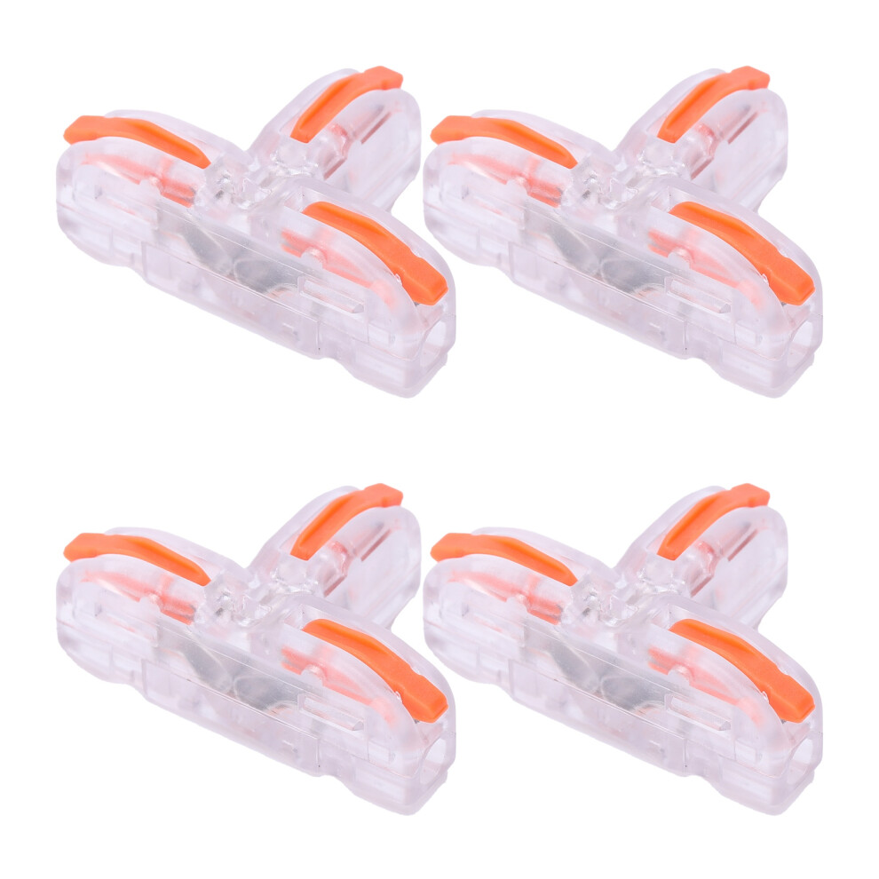 20Pcs Transparent T-Shaped Quick Terminal Block Splitters, 250V 32A 8421359264172