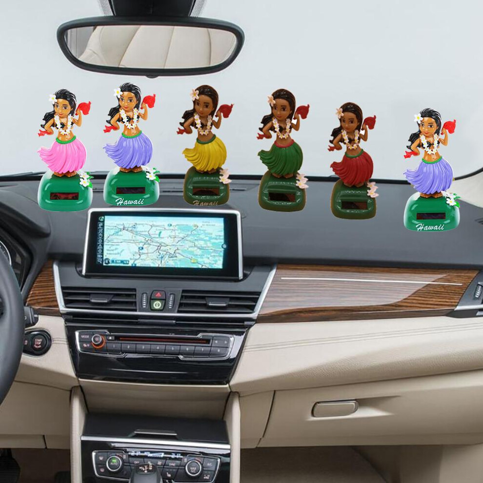Solar-Powered Hawaiian Doll - Dancing Girl For Car Dashboard & Home Decor 7901359265009