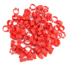 8MM nummerierte rote Kunststoff-Taubenringhülsen – Packung mit 100 Stück
