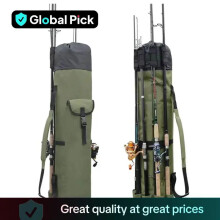 (Army Green, one-size) Multi-function Fishing Pole Bag, Portable Fishing Tool Organizing Bag, Outdoor Fishing Accessory
