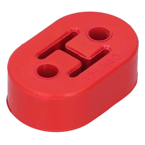 Polyurethane Shakeproof 2-Hole Muffler Hanger for Car Exhaust Red Universal 1