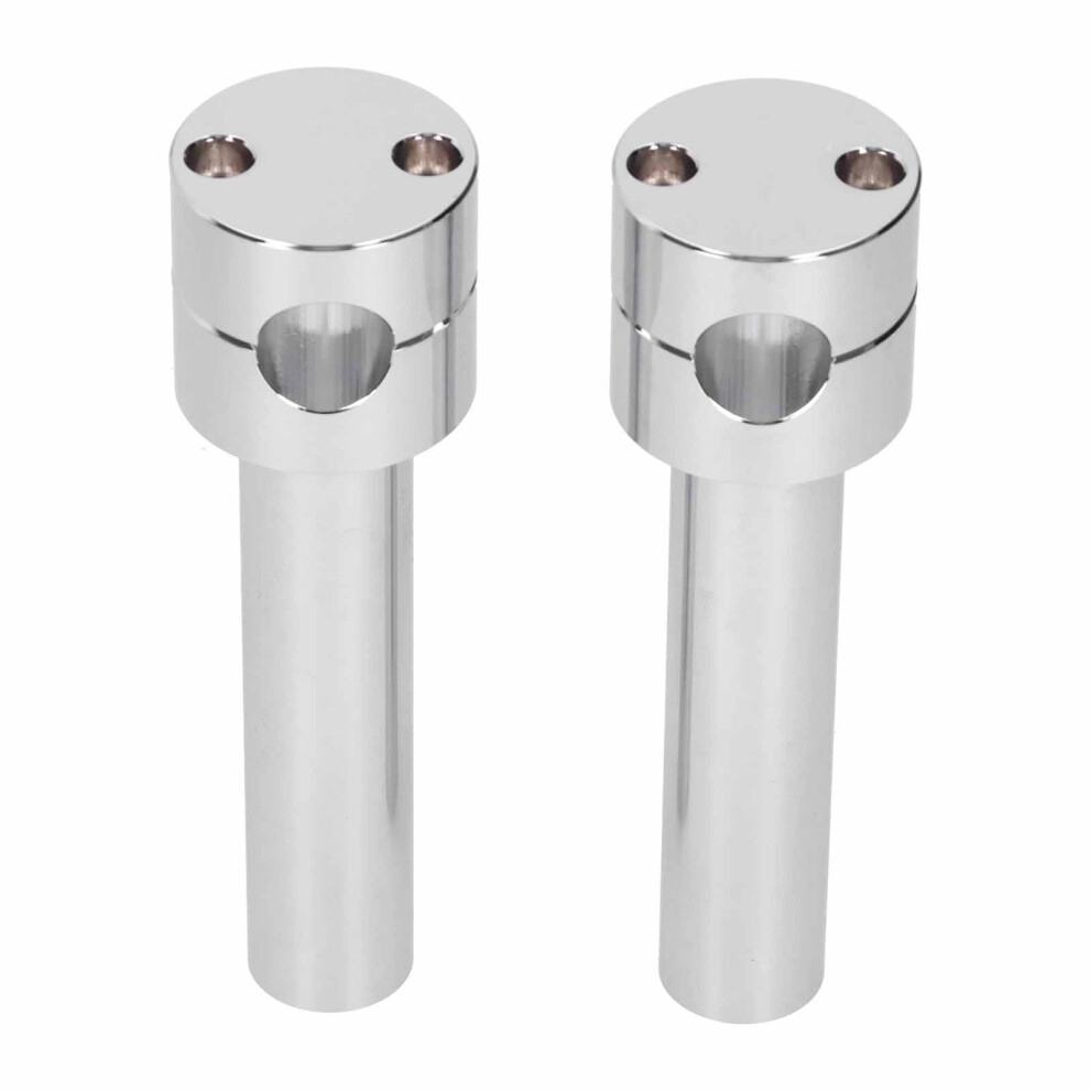 25Mm Handlebar Riser Mount Clamp Kit Aluminum Alloy Motorcycle Chrome 173Mm 4661359276391