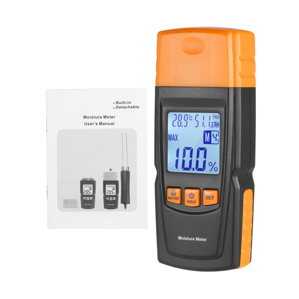 3-in-1 Digital Wood Moisture Meter, Temp & Humidity, Backlight-image-OPC-PMTNF9W-NEW