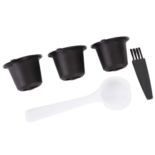 3er Pack Kaffeekapsel-Set für Nespresso – Schwarze wiederverwendbare Filter 1
