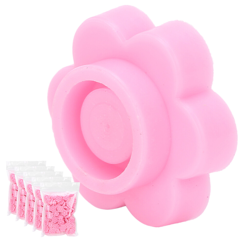 500pcs Pink Flower-Shaped Eyelash Extension Glue Cups, 1.8 x 1.6cm