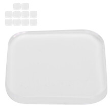 10 Stück Transparente Silikon-Wimpernverlängerungs-Pad-Ständer, 3x3,2 cm