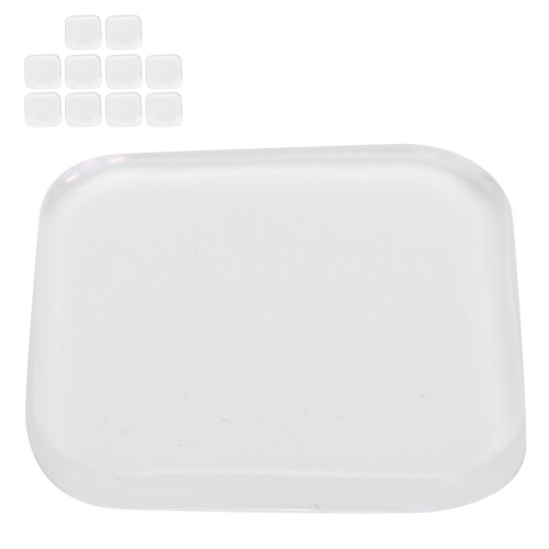 10 pezzi di cuscinetto in silicone trasparente per ciglia 3x3.2cm