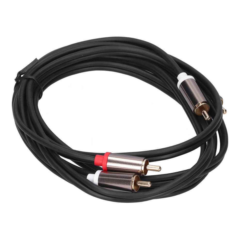 2Rca Male To 2Rca Male Audio Cable 6.6Ft Plated For Tv To Amplifier Gold 3071359281119