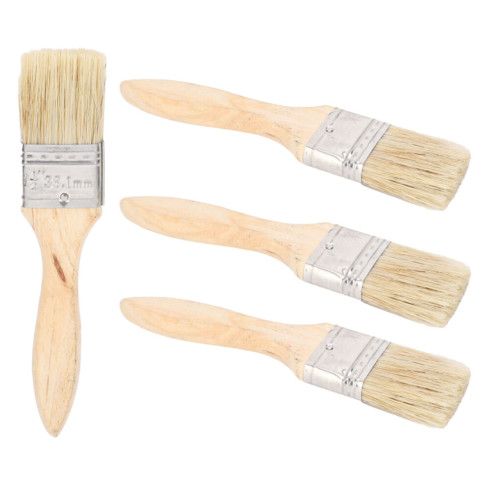 Large 20-Piece Flat Widening Paint Brush Set Artificial Fur & Wooden Handles 8761359281251