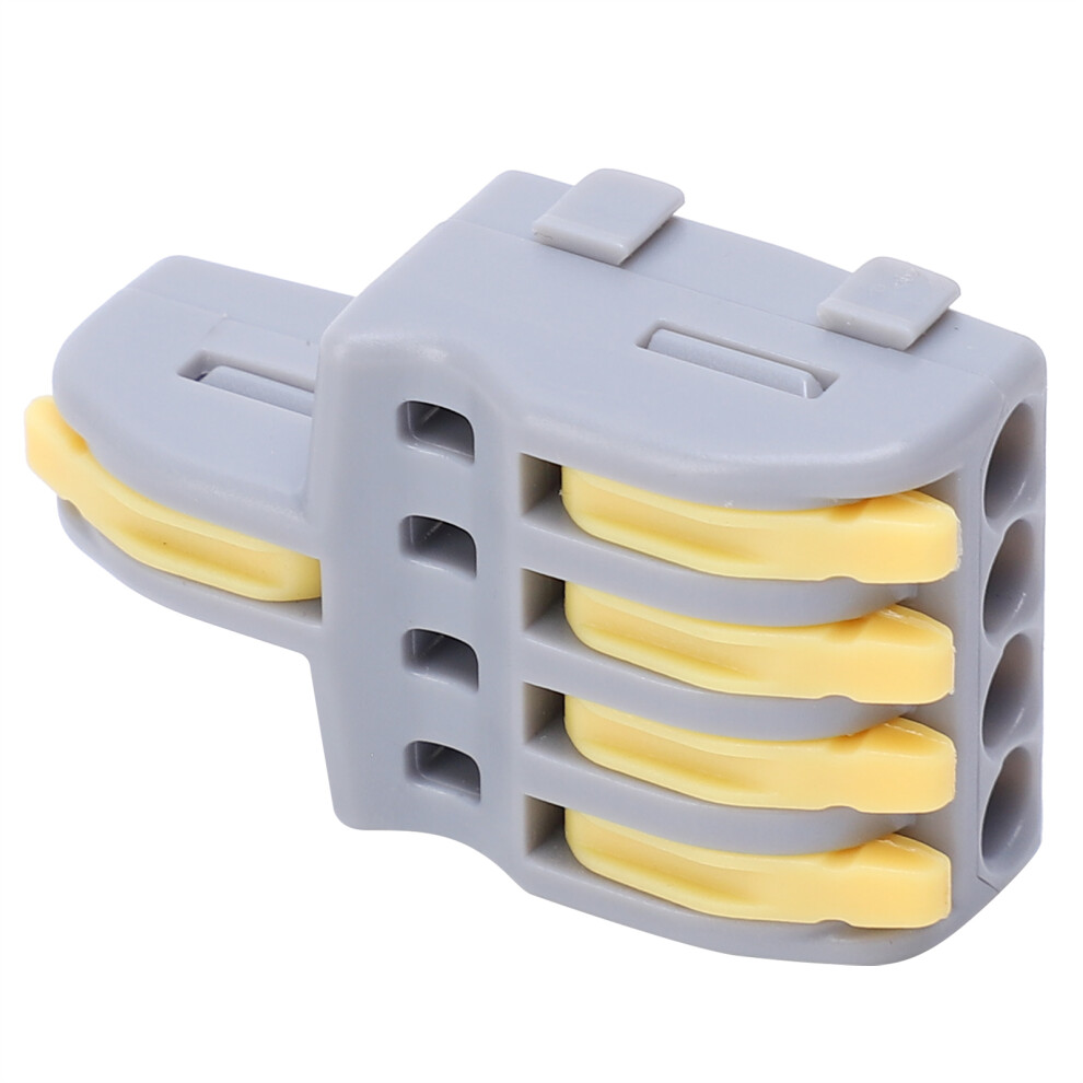 20Pcs Yellow 1 In 4 Out Push-Type Wire Splitter Terminal Block 32A 6921359281848