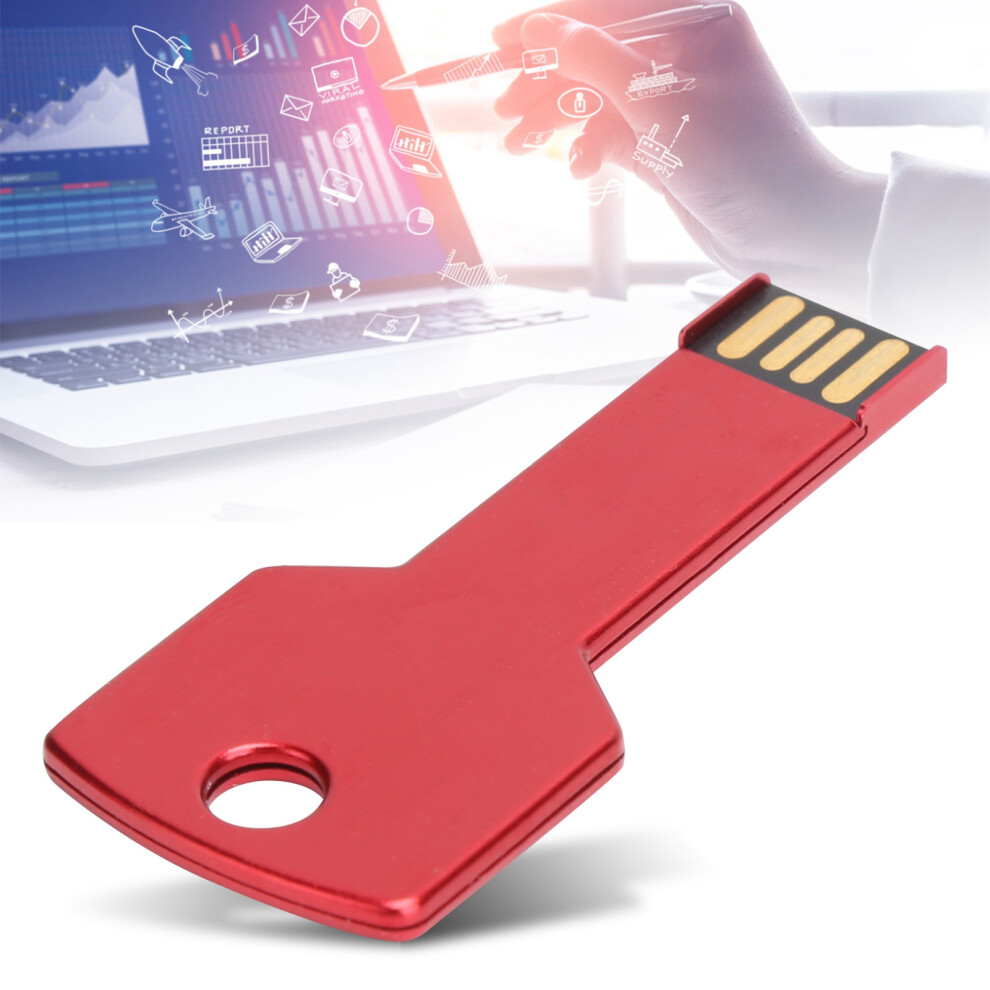 64Gb Key Style Usb Flash Drive In Aluminum Alloy For Car Home Computer Use Red 5091359284680