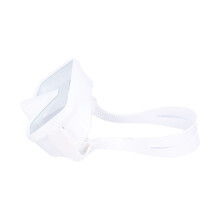 AntiFog Silicone Diving Goggles, Tempered Glass Lens, White, 218g