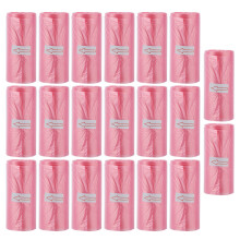 20 Rollen rosa Wegwerf-Babywindeltaschen, 28x17x2 cm
