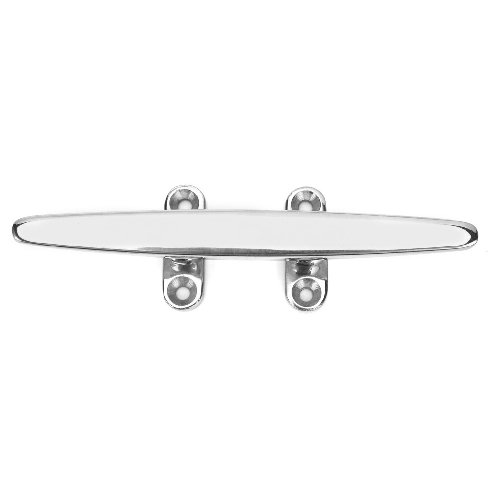 Anti-Slip 8In Stainless Boat Cleat - Mirror Finish Rust-Resistant 7891359289665