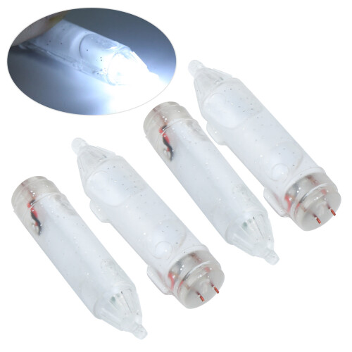 4 Stück Wasserdichte LED-Unterwasser-Köderlampe Weiß Köderlampe zum Angeln mit Box