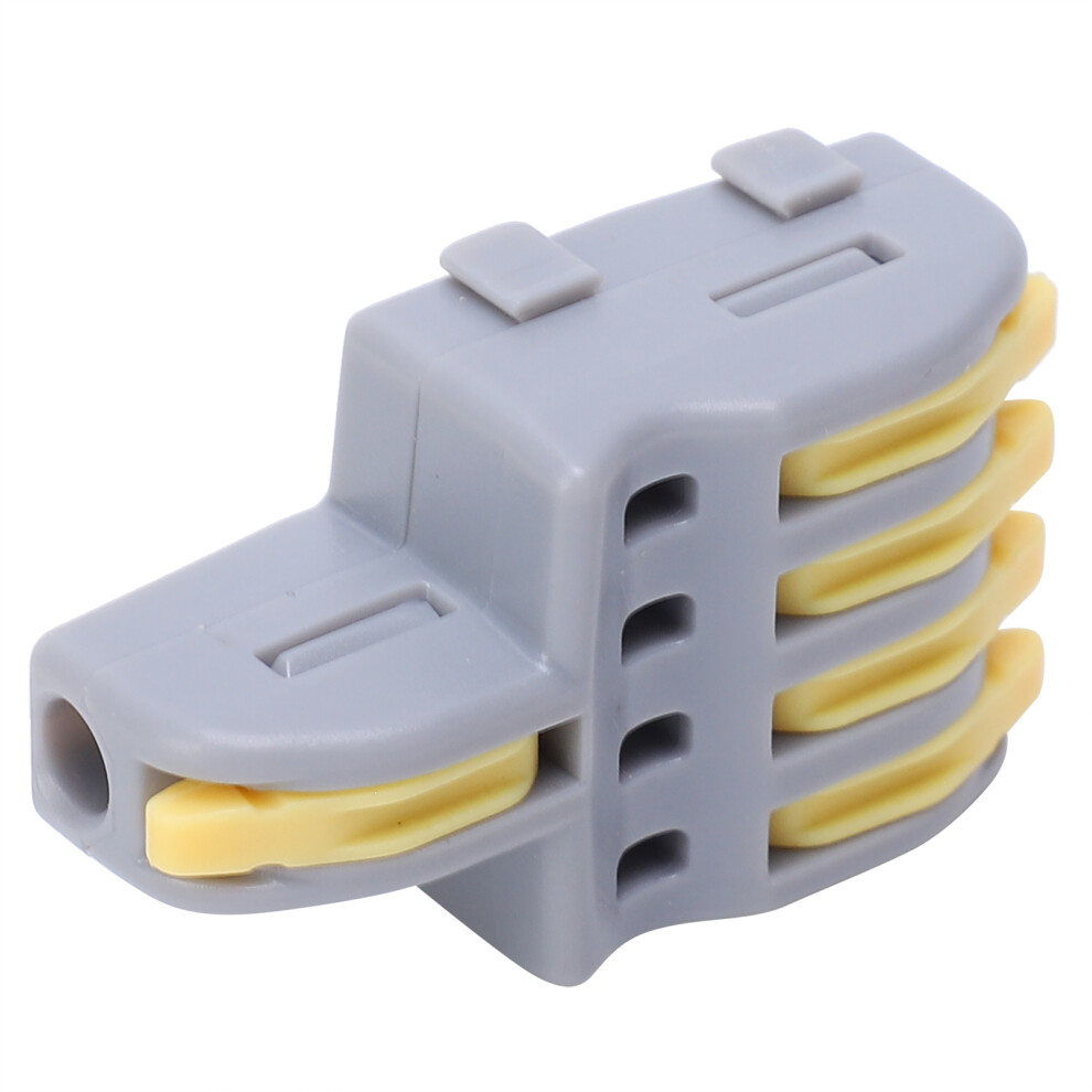 20Pcs Yellow 1 In 4 Out Push Type Wire Connector, 32A, 0.08-2.5Mmâ² 8401359291651