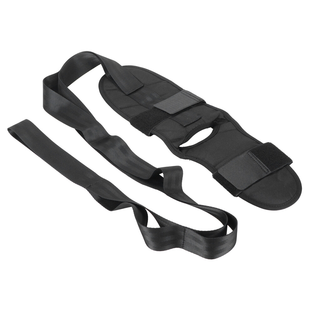 Ligament Rehab Ankle Support Strap Yoga Stretch Belt, Black, 145cm