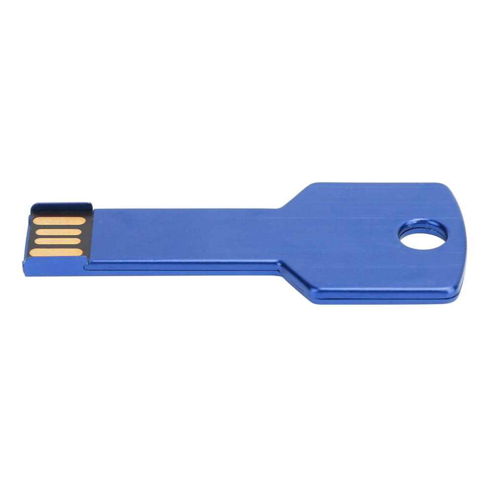 16Gb Aluminum Key-Shaped Usb Flash Drive For Computer & Car Blue 3121359294432