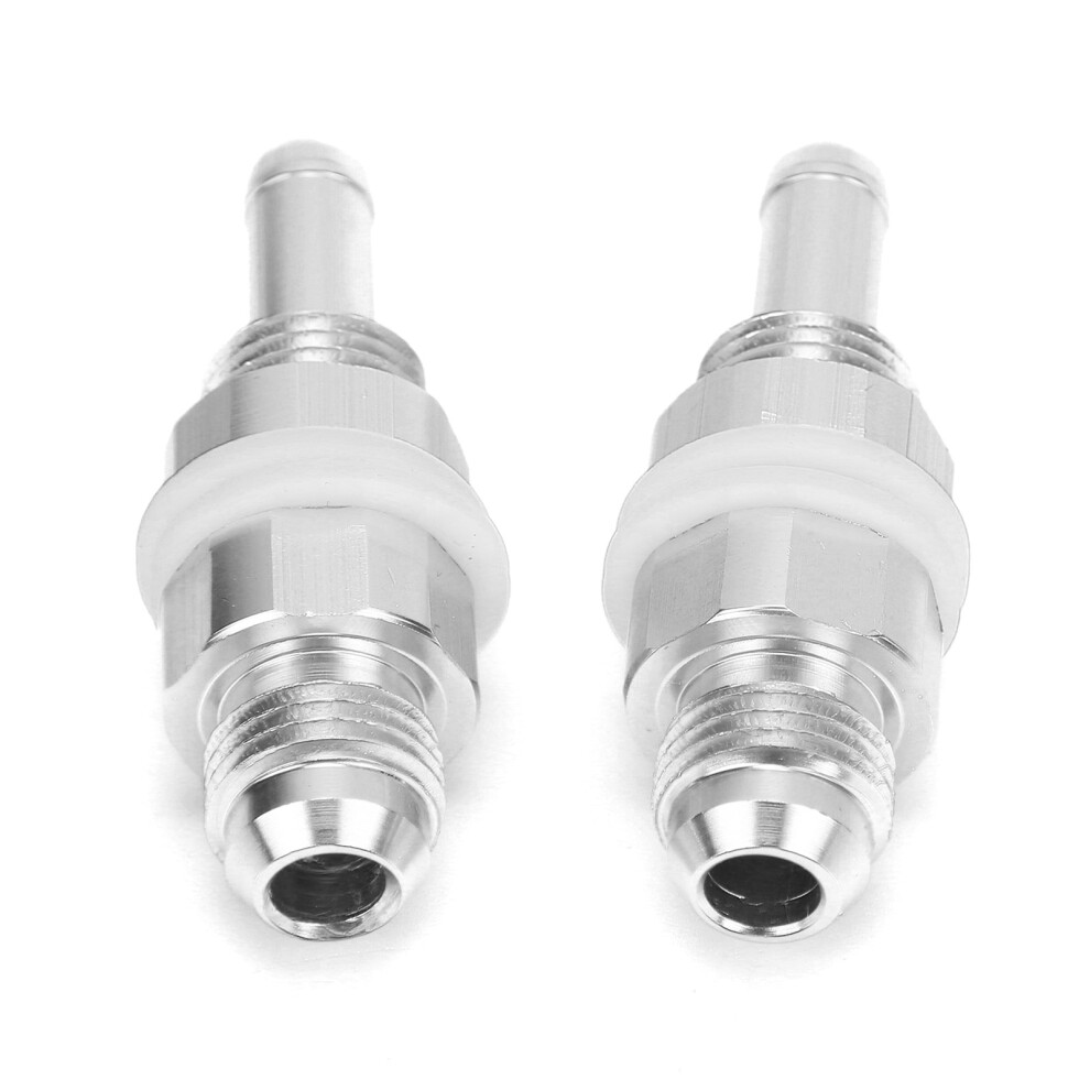 2Pcs Al Aluminum -6An Male Flare To 5/16 Fuel Hose Barb Adapter 7681359294765