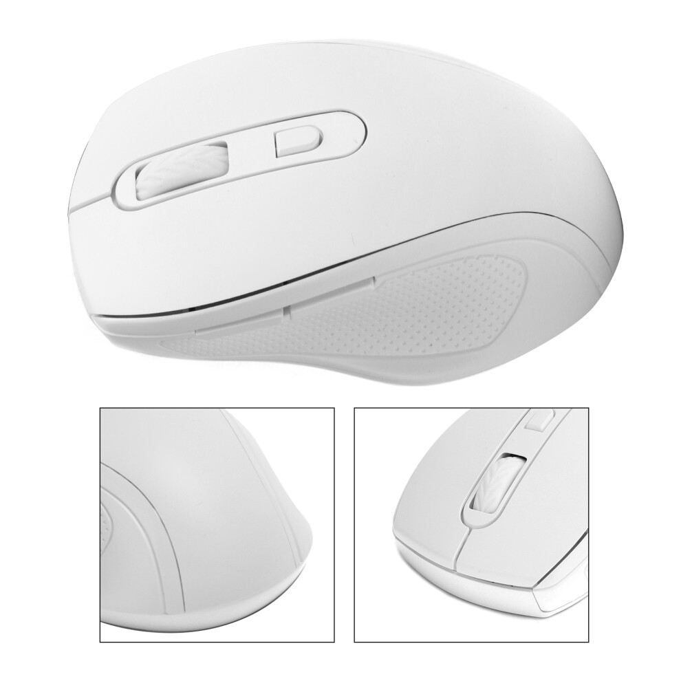 Wireless Optical Mouse 2.4Ghz Ergonomic 1600Dpi White 7641359294936