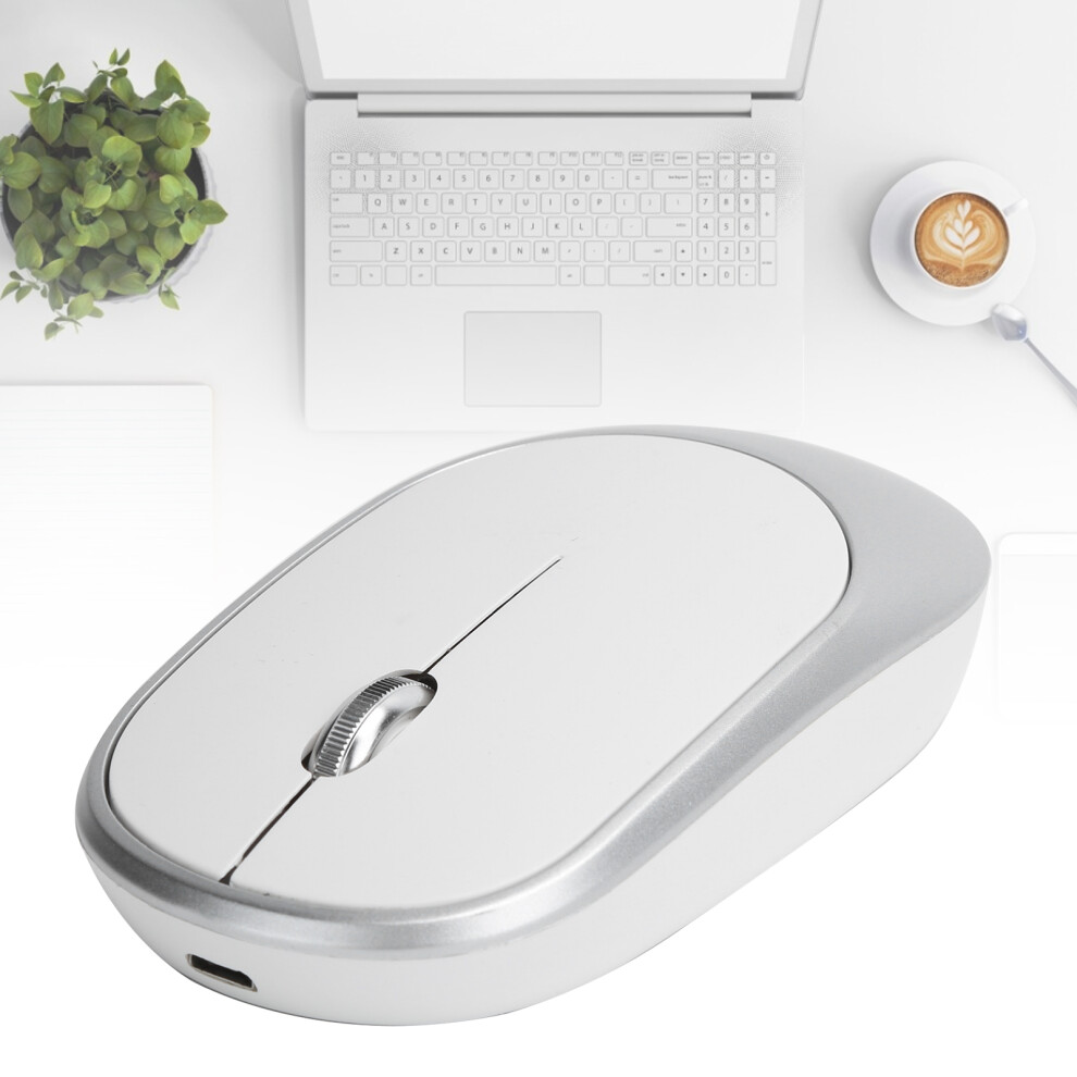 Wireless Optical Mouse Dpi Adjustable 1600 Dpi, Usb Receiver, Silver 9381359296278