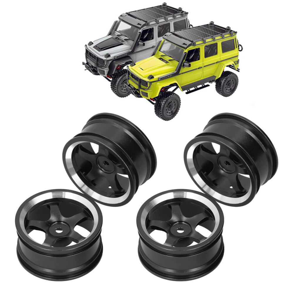 Upgrade Your Mn86 1/12 Rc With Aluminum Alloy Wheel Rims - 4Pcs Black 8151359296506