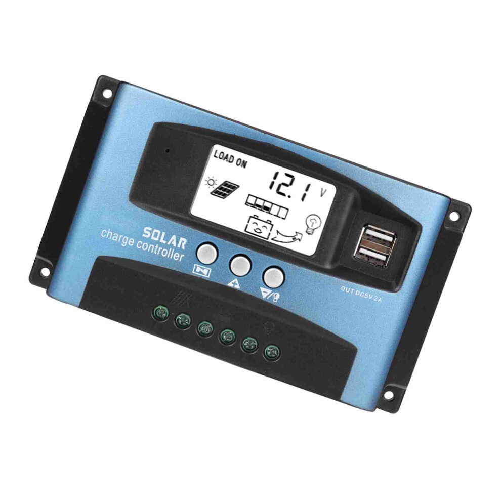 40A Mppt Solar Charge Controller 12V/24V Lcd Usb Display 6911359296386