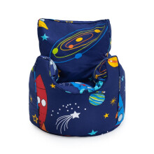 (Space Boy) Ready Steady Bed Kids Bean Bag Armchair Toddler Beanbag Chair Playroom Pouffes