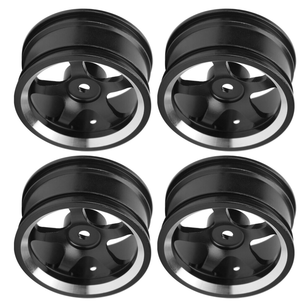 Upgrade MN86 RC Crawler: 4Pcs Black Alloy Wheel Hubs with Connectors-image-OPC-PMTNKTK-NEW
