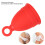 Red Small Soft Silicone Menstrual Cup - Safe Reusable & Ergonomic 9
