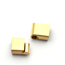 (Gold, Hole 12x6mm) 10Sets Stainless Magnetic Clasps Leather Weave Cord End Bracelet Jewelry Making HOT