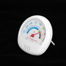 Leicht ablesbares Kühlschrank-Gefrierschrank-Thermometer mit Drehknopf –30 bis 40C, weiß